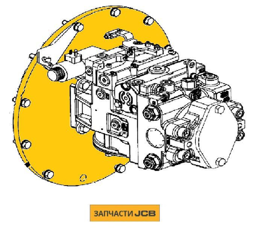 Фланец гидронасоса JCB 7240/60025