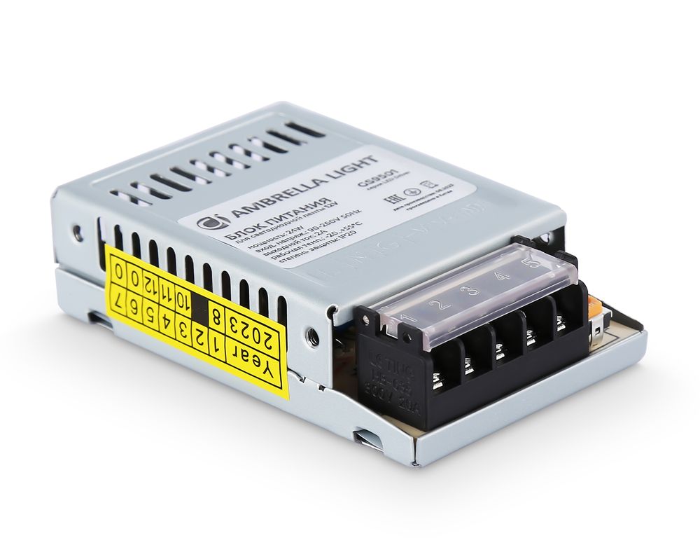 Ambrella Блок питания для светодиодной ленты 12V 24W 2A IP20 90-260V 79*48*22 GS9501 LED Driver 12V GS9501