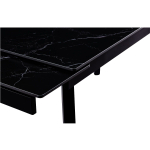 Стол керамический LA ALTA TORONTO Shashi black 140-200/90*76, каркас черный