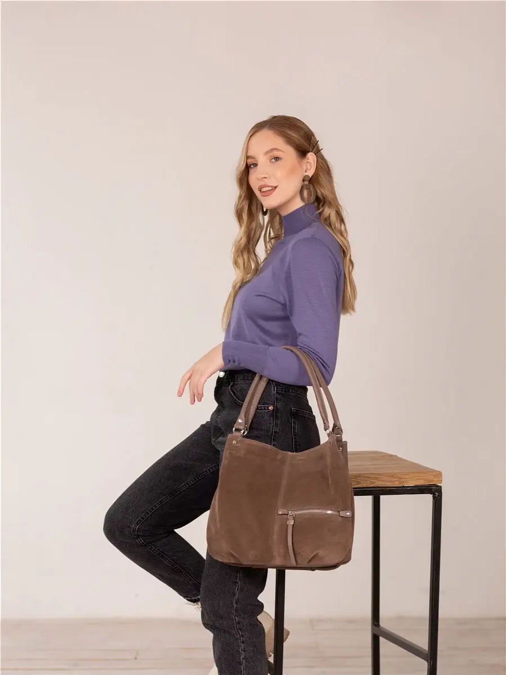 Сумка большая через плечо шоппер мешок спортивная