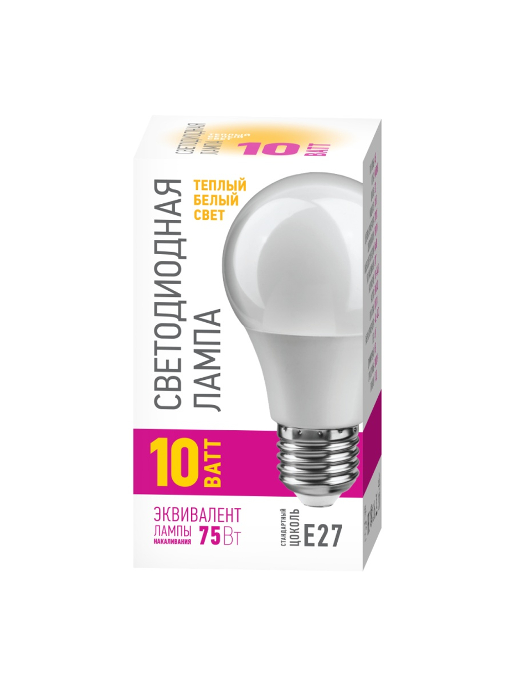 Лампа светодиодная 82 910 OLL-A55-10-230-2.7K-E27-PROMO 10Вт грушевидная 2700К E27 220-240В ОНЛАЙТ 82910
