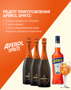 Aperol 1 л. + 3 бутылки CINZANO To-Spritz