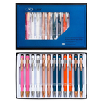 Ручка шариковая, автоматическая, Basir, синие чернила, металлическая, 6 цветов корпуса, 12 шт