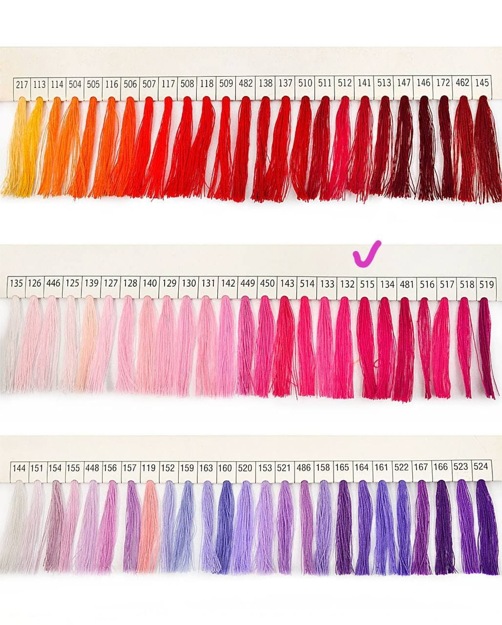 Нитки Dor Tak насыщено-розовые цв.515