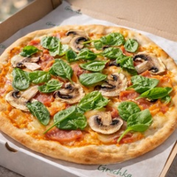 Пицца ветчина и грибы