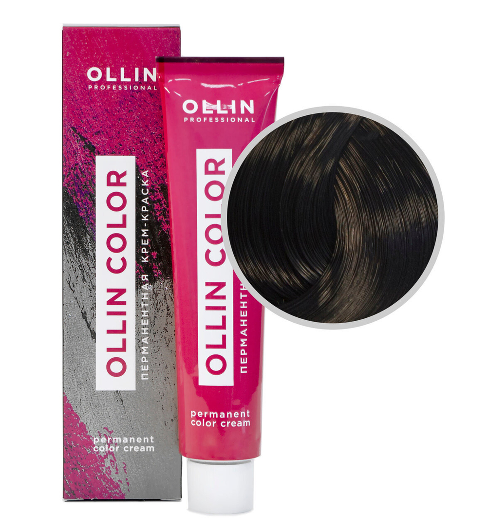 OLLIN COLOR 3/0 темный шатен 60мл Перманентная крем-краска для волос