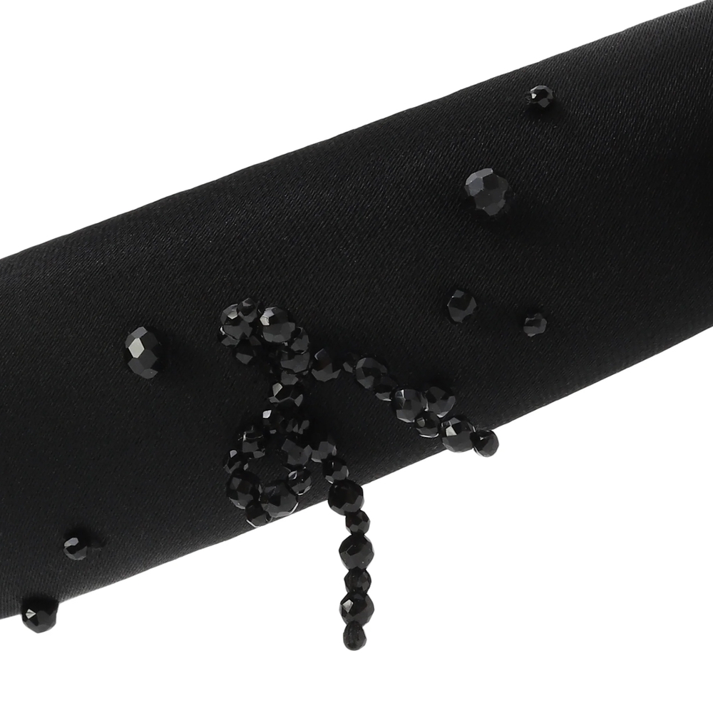 Ободок средний с бантами из бусин