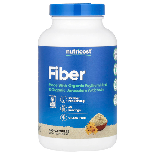 Nutricost, клетчатка, 300 капсул