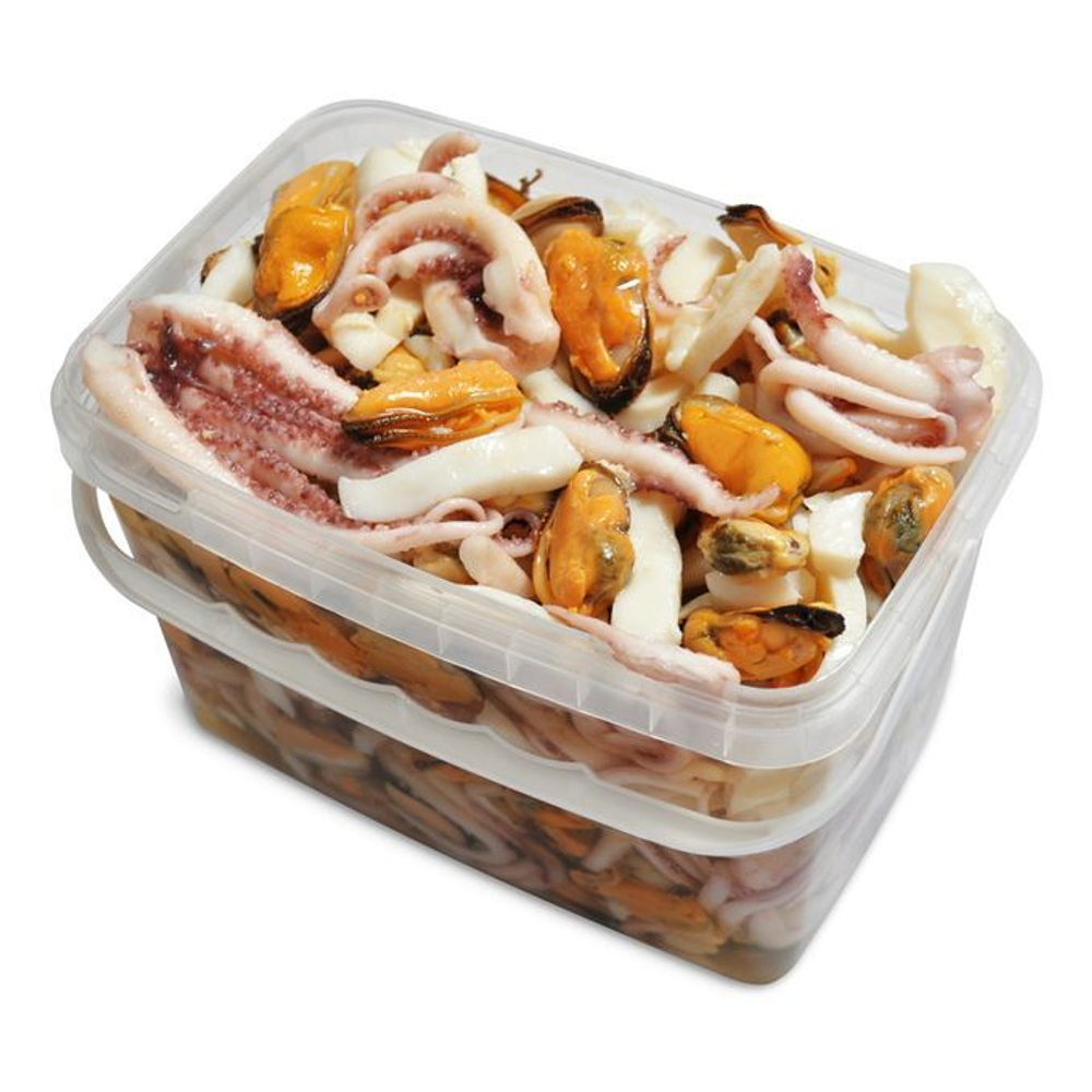 Морской коктейль с креветкой в масле 1/2,6кг ведро (Медвецкий)