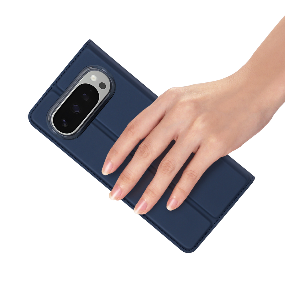 Чехол книжка из PU кожи синего цвета от Dux Ducis для Google Pixel 10 Pro XL, серия Skin Pro Series Case