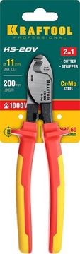 KRAFTOOL KS-20V, d 11мм, 200мм, диэлектрический кабелерез (23333-20V)