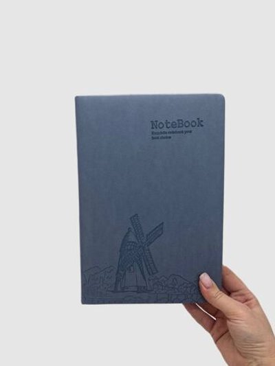 Блокнот 112 л. В5 25*17,5 см лин. серо-голубой  (7674-3)