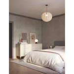 Светильник подвесной texture rib, D48 см, бежевый