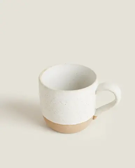 ZARA HOME КРУЖКА С ТИСНЕНИЕМ, ЭКРЮ