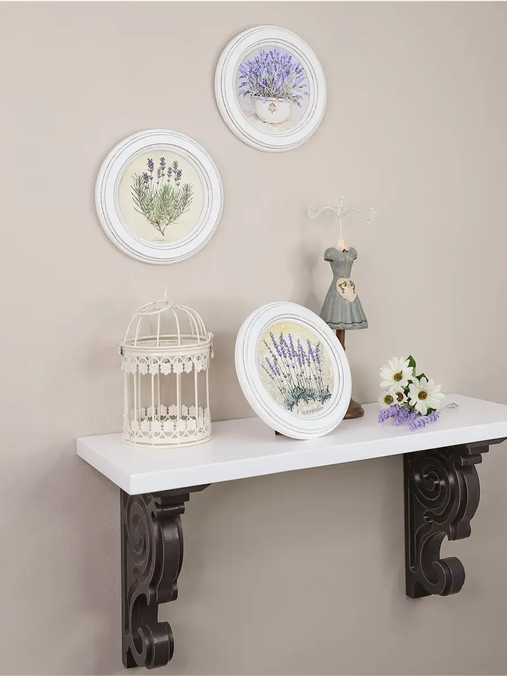 Полка настенная навесная 60 см