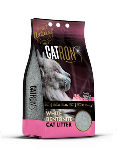 CATRON комкующийся наполнитель для кошек Baby Powder, аромат детской присыпки, 5 л