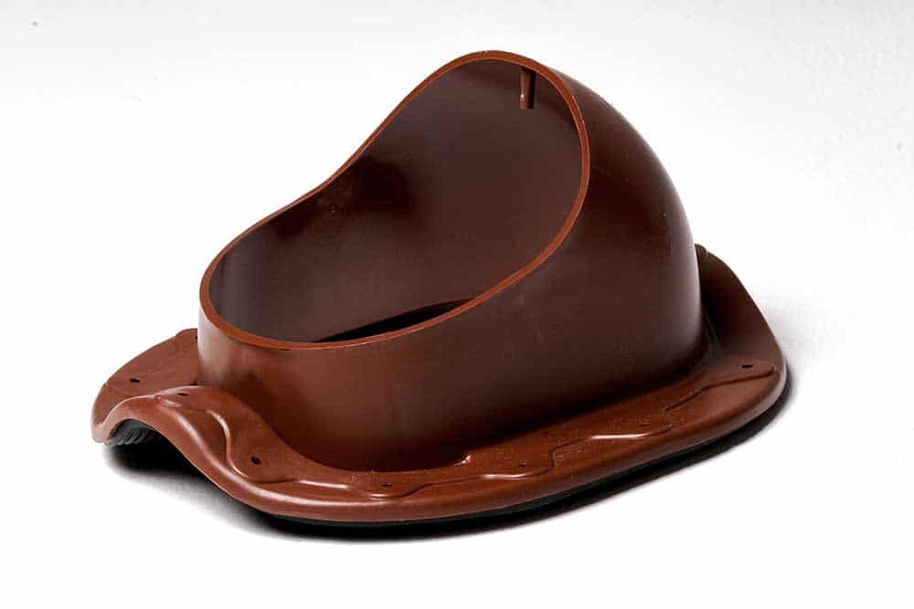 Турбодефлектор TD160, вент. выход утепленный высотой Н-700, для металлочерепицы Monterrey, коричневый