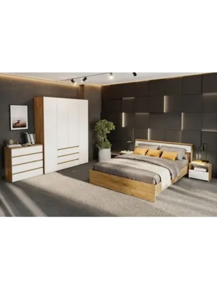 Кровать двухспальная 160х200 без основания Дуб Золотой