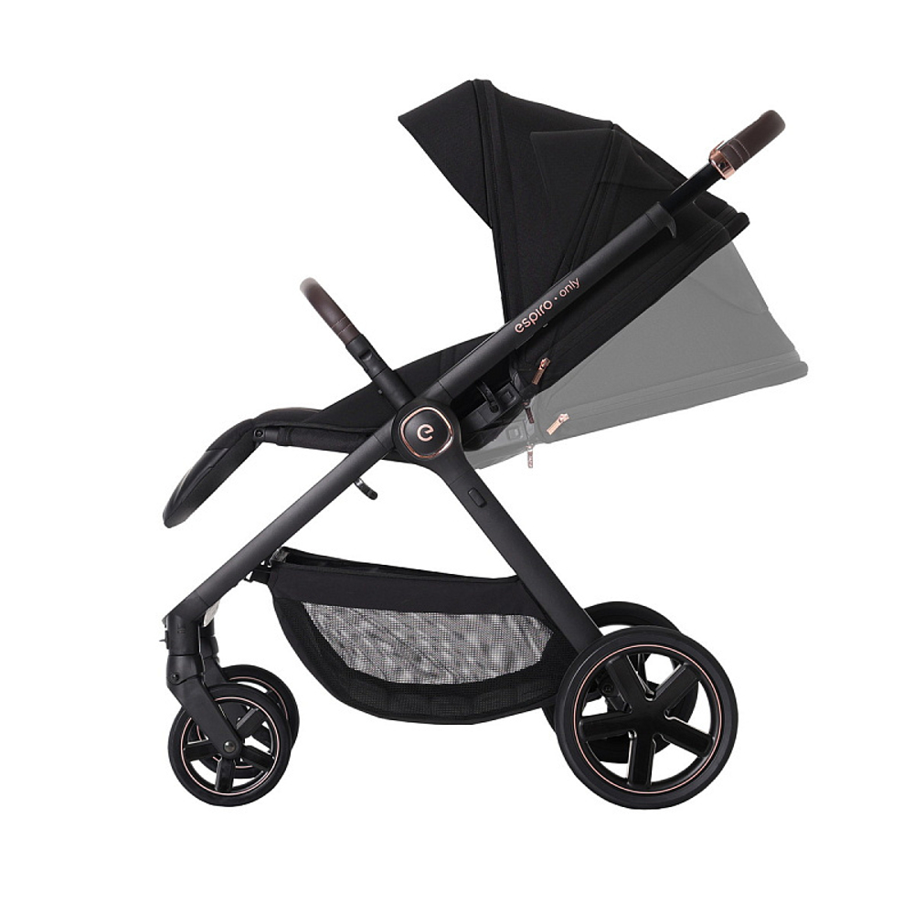 Детская коляска 3 в 1 Espiro Only 2025 и автокресло Pi Black 410 stylish black/Чёрный (Black 110)