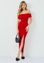 Платье со сборкой на груди