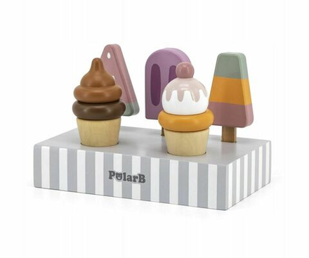 Сюжетно-ролевой набор Viga PolarB - Мороженое на палочке с подставкой 5 шт. - Вига 44057