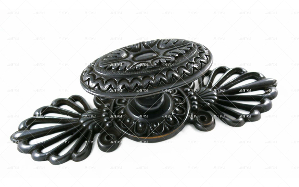 Ручка латунная дверная кноб Царская пов.сим.осн