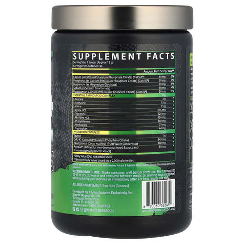 Nutrex Research, EAA + Hydration, лимон и лайм, 390 г (13,76 унции)