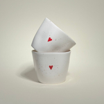 Стакан белый с сердечком, 220мл