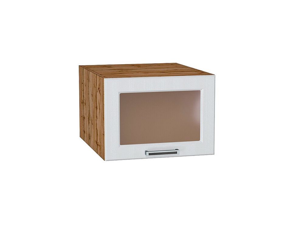 Шкаф верхний горизонтальный остекленный глубокий Прага