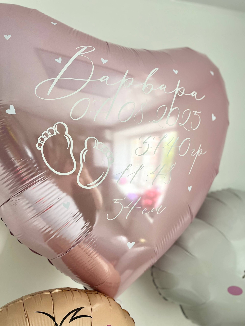 Воздушные шары на выписку из роддома доченьки №2775