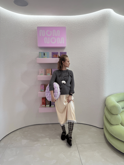 Вязаный топ графитовый by Ma