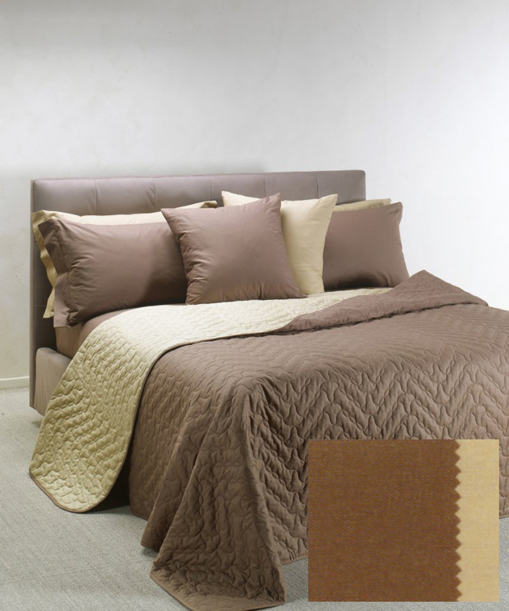 Покрывало 220x270 Caleffi Mix Double коричневое Италия