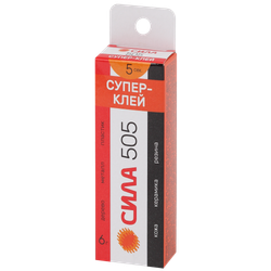 Супер-клей СИЛА 505-6 6 г пластик туба в коробке | Сила