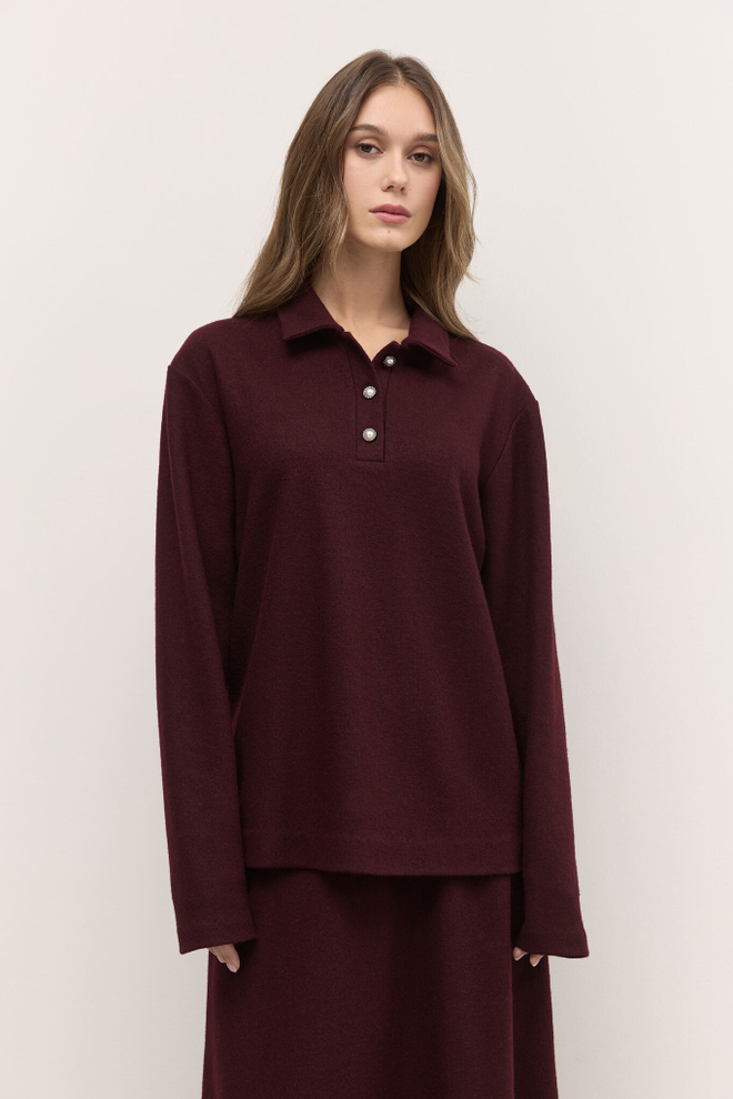 Поло с винтажными пуговицами
