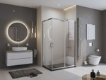 Душевой поддон из искусственного камня BelBagno Uno 120x80 TRAY-MR-UNO-AH-120/80-35-NERO-CR Черный матовый
