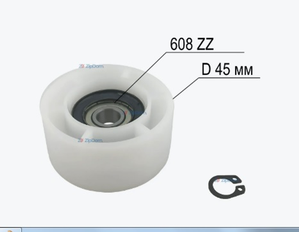 Ролик натяжения ремня привода барабана сушильных машин Bosch 632045, 00305038