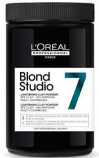 Обесцвечивающая пудра-глина до 7 уровней осветления L`oreal Professionnel Blond Studio Lightening Clay Powder 7, 500 гр