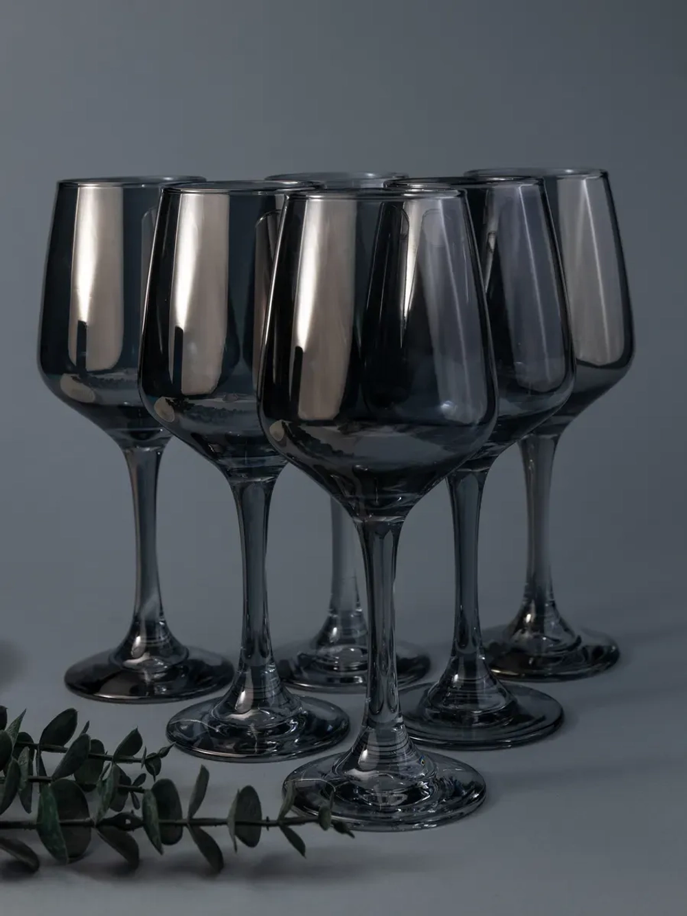 Набор бокалов для вина, 450 мл, 6 шт. серые