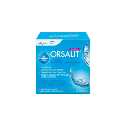 Орсалит Нутрис - порошок, со вкусом малины и черники, 10 пакетиков