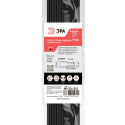 Термоусадочная трубка ЭРА NO-224-543 ТТУк 3/1 чёрная с клеевым слоем в отрезках по 1 м 10 шт