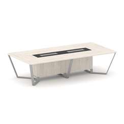 Steel Meet Стол переговорный прямоугольный KM-PR.B.SP-12 Денвер Светлый/Графит Глянец/Металл Серый 3