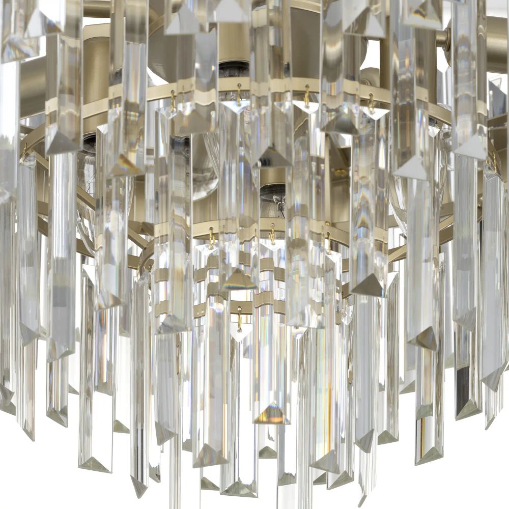 Citilux Лаура CL301292 Люстра хрустальная подвесная Шампань