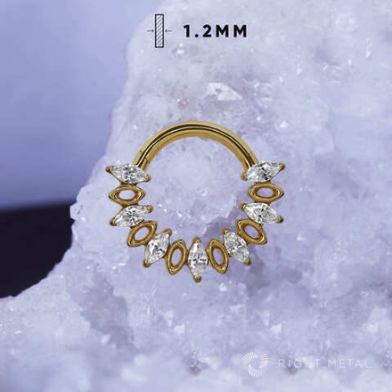 Кликер Sunset Crystal PVD Yellow 1.2мм