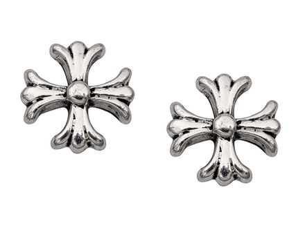 Серьги-гвоздики "Крест.Chrome Hearts"," 11,5мм