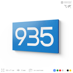 Номер на дверь 935, табличка на дверь для офиса, квартиры, кабинета, аудитории, склада, голубая 120х70 мм, Айдентика Технолоджи
