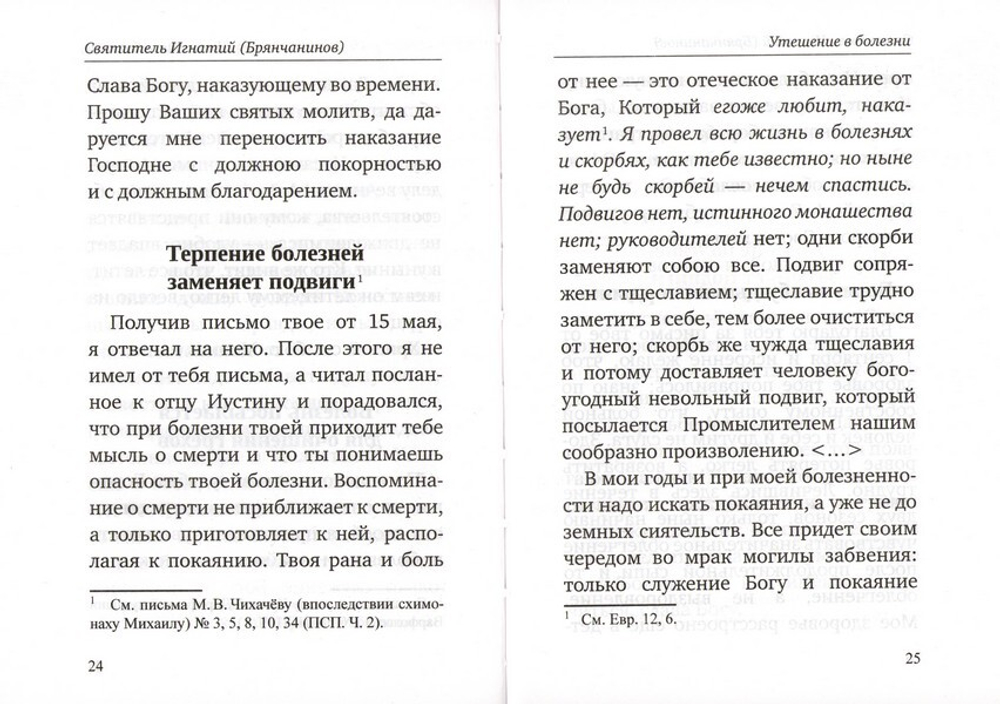 Утешение в болезни и смерти. Избранное из писем. Святитель Игнатий (Брянчанинов)