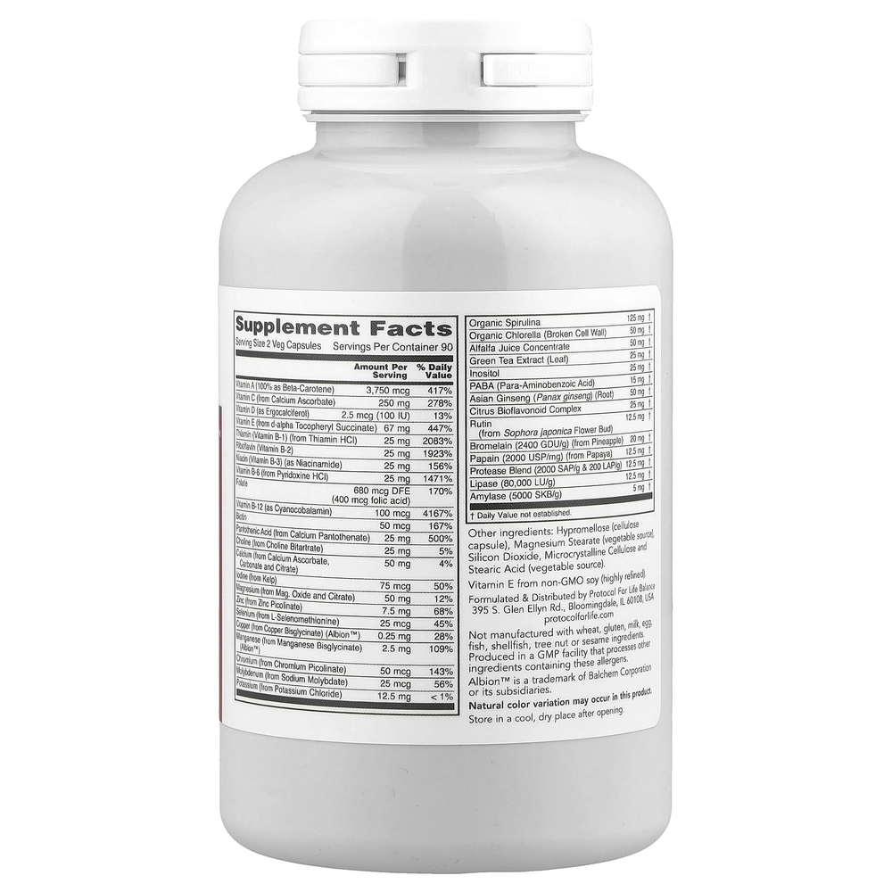 Protocol for Life Balance, Ortho Multi™ Greens, 180 вегетарианских капсул