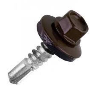 Саморез кровельные коричневые 25ммх5,5 (50шт) RAL8017 КОРОБКА