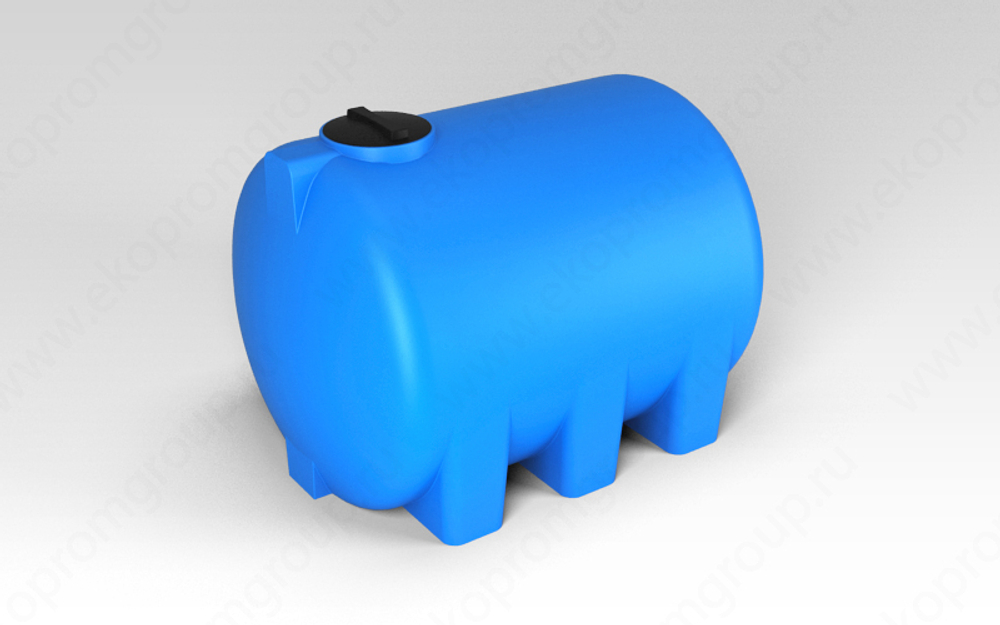 Ёмкость пластиковая пищевая ЭкоПром H 1.2 5000 л. горизонтальная усиленная под плотность до 1.2 г/см3 (170x240x179см;синий) - арт.555232