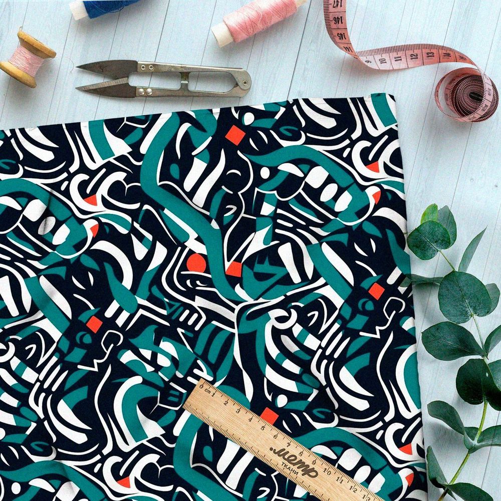 Ткань премиум Оксфорд 600D калейдоскоп чувств